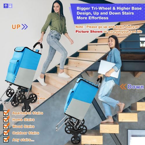 dbest products Stair Climber Deluxe, Sky Blue